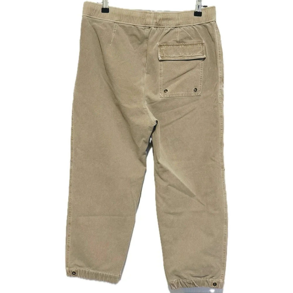 James Perse Mens Flight Pant Cropped Cotton Hemp Medium Beige Jogger Casual - Picture 2 of 7